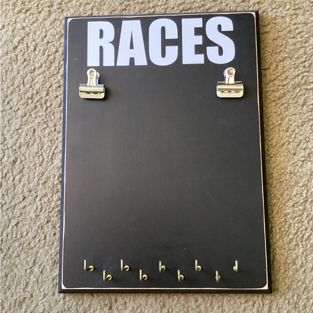 Race Medal and Bib Display for wall